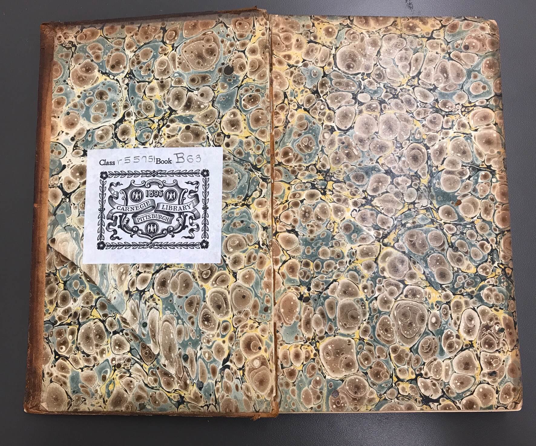 Discover Historic Bookbinding: Marbled Endsheets - Carnegie Library of  Pittsburgh