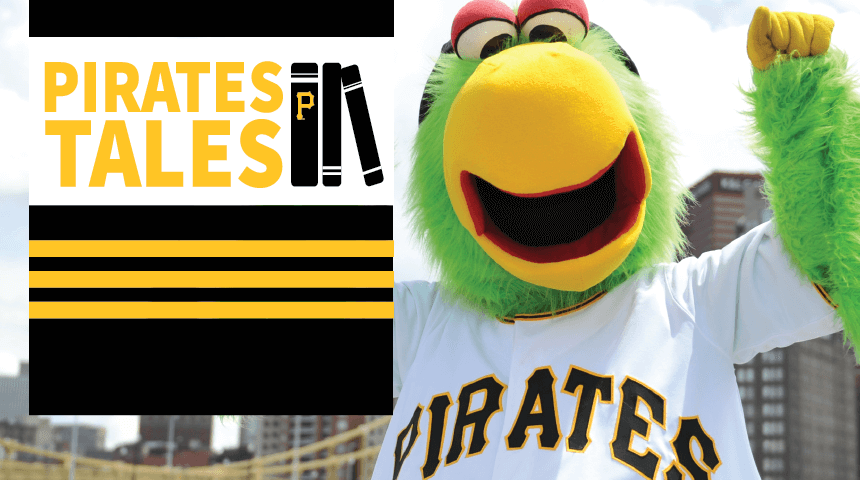 The Pittsburgh Pirates mascot the Pittsburgh Parrot is seen at a