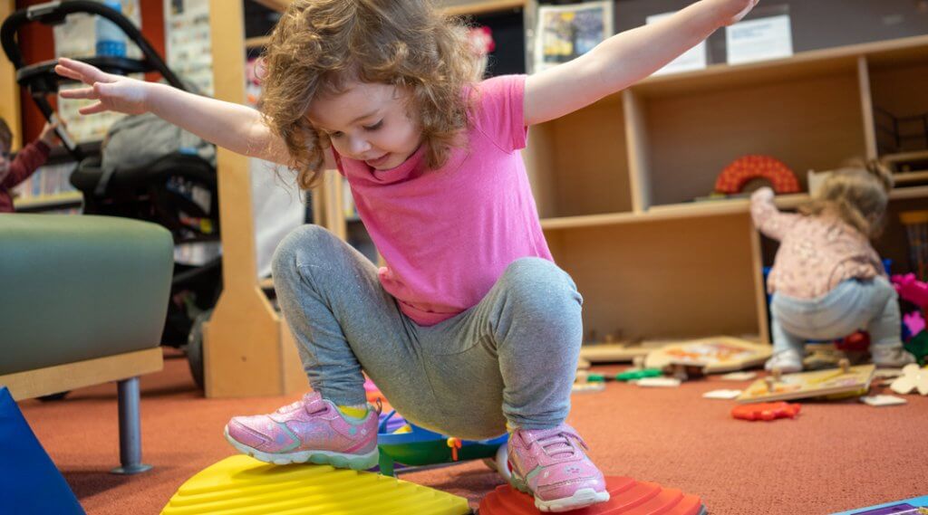 Toddler On Balance Board