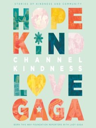 green book cover with hope, kind, love gaga written in block colorful lettering